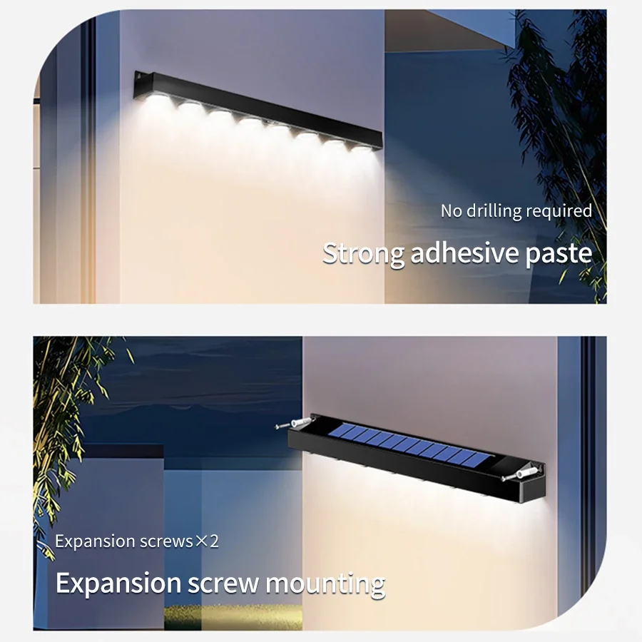 Solar-Powered LED Outdoor Wall Light - Waterproof Garden Landscape & Sign Accent Lamp