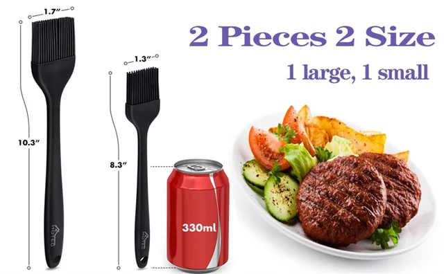 Pinceau De Cuisine Alimentaire En Plastique - Pour étaler Huile, Beurre, Sauce, Marinades, Résistant à La Chaleur Et Lavable Au Lave-vaisselle