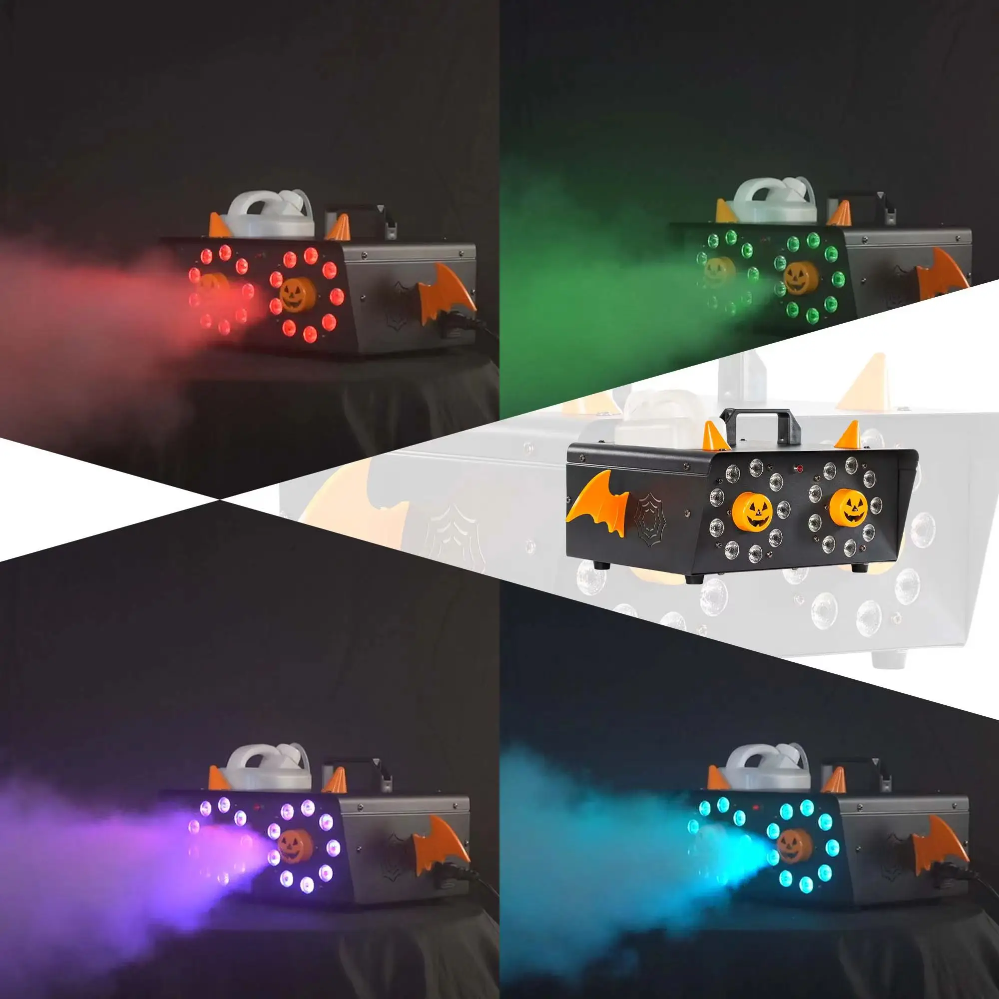 

Stage lighting Fog machine 1500wLED custom monster shaped double head direct smoke machine dj Disco Halloween