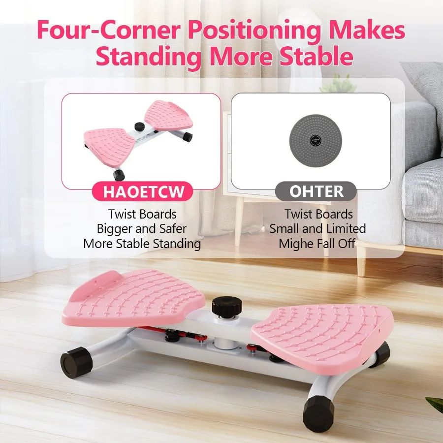 Waist Twisting Machine & Ab Twister Machine - 300 lbs Noiseless Waist Twister Board for Core Exercise, Home Gym Fitness Equipmen