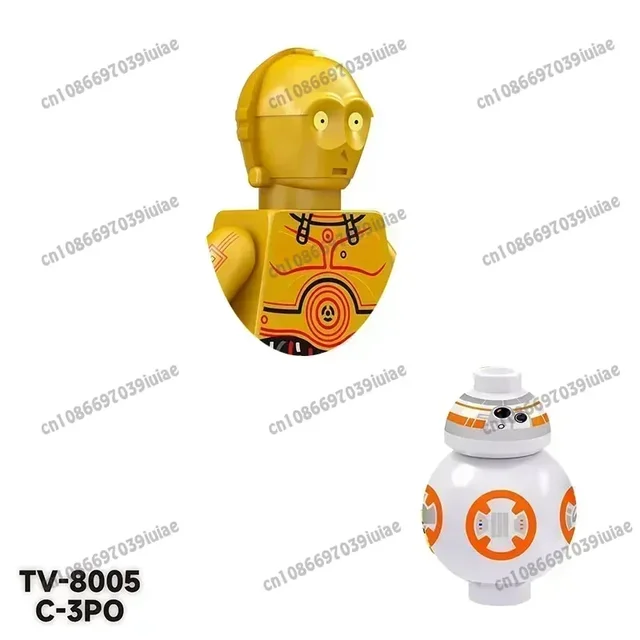 Star Wars Darth Vader Han Solo Leia C-3PO Boba Fett Robot Figure Toy Bricks Assembling Doll Building Blocks Birthday Present 4