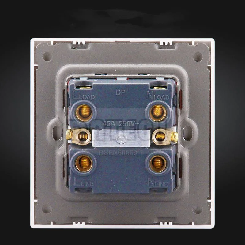 Interruptor de Parede Painel de Controle de Energia Aquecedor de Água Quebramento de ar Padrão Britânico Poste Duplo Condicionado 45a 2 Computers & Electronics