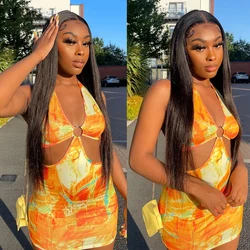20 30 Inch Brazilian Bone Straight 13x4 13x6 HD Lace Front Human Hair Wigs 250 Density PrePlucked Lace Wig 360 Lace Frontal Wig