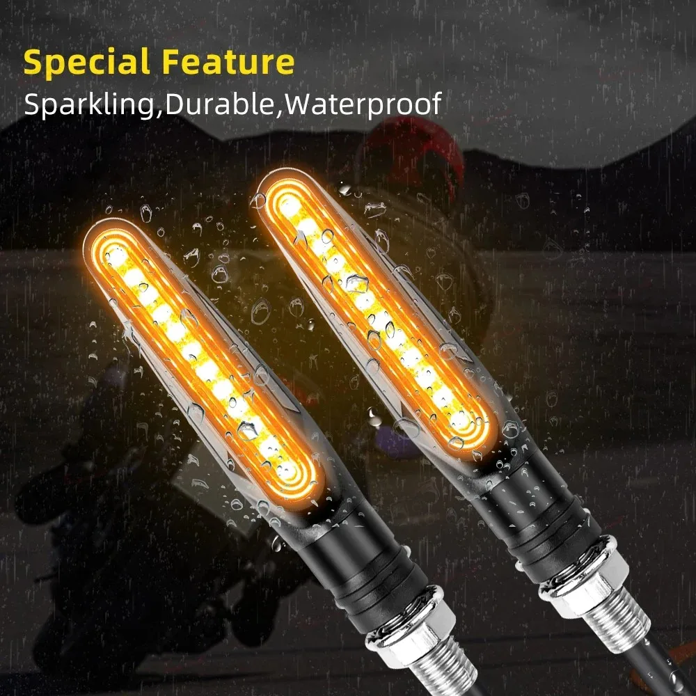 Motorcycle Led Lights motorcycle led lights Turn Signals Directional Indicators Flashing Rear Tail Brake Flasher Light Stop Signal Light Motorcycle DRL Lamp