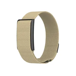 Enhanced Nylon Sport Band Loop - 22mm Adjustable Breathable Fitness Tracker Strap Replacement Wristband (Khaki)