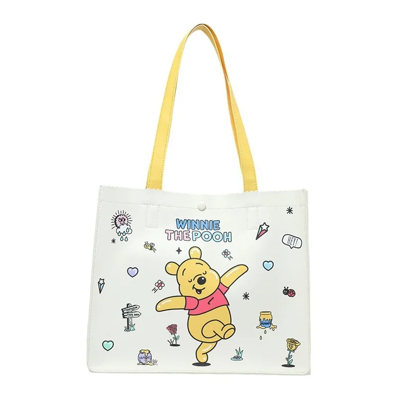 Disney Purses and Handbags Winnie The Pooh Canvas Bags for Women Large Capacity Kawaii Shoulder Bag Anime Case Cute Wallet