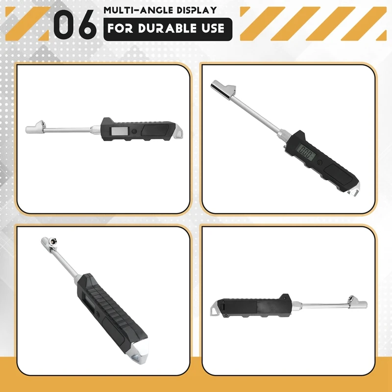 Illuminated Heavy-Duty Truck Tire Pressure Gauge With LCD Luminous Display Dual-Head Digital Tire Pressure Gauge-A36P