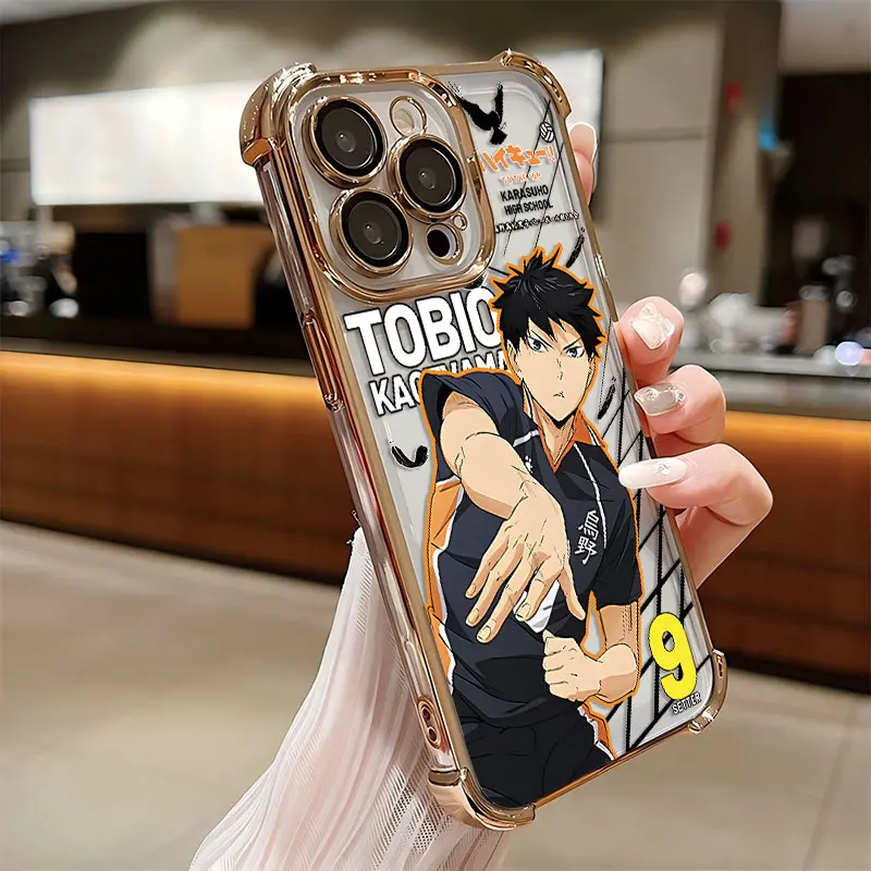 Premium Haikyuu Shoyo Hinata Plating Anti-Fall Airbag Case