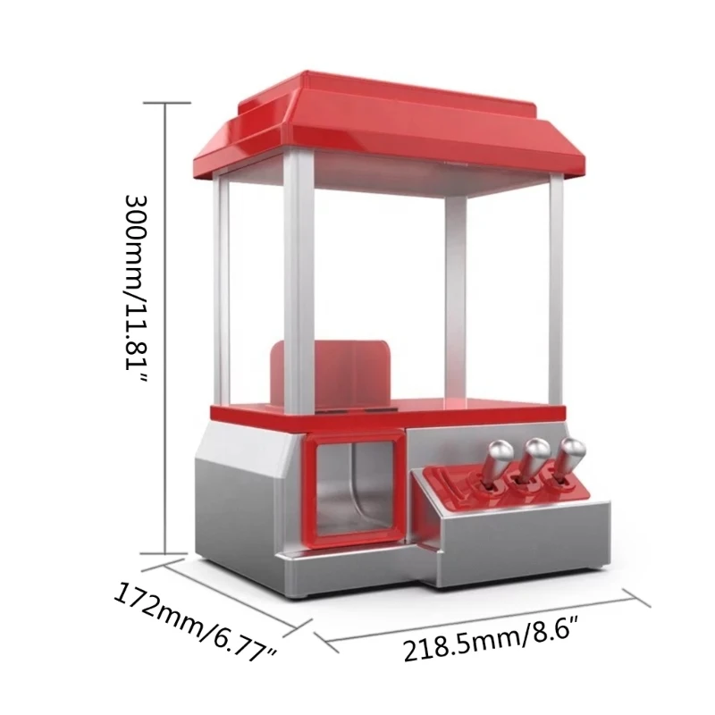 Mini Claw Machine Kid,Candy Dispenser Toy,Claw Machine Arcade Game,Toy Gumballs Vending Machine with 24Refills Prize Toy 6