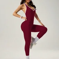 Women's U-Shaped Neck Bodysuit with Open Back, High Elastic Quick-Dry Yoga, Breathable Seamless Gym Training Wear - Image 2