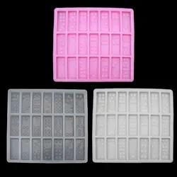 E0BF Diy Crystal Drop Glue Gypsum Abrasive Dominoes Jewelry Mold