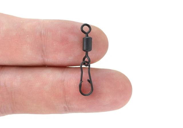 Lot De 40 émerillons à Changement Rapide Et Manchons Anti-enchevêtrement Pour Pêche - Noir Mat