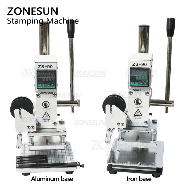 YUNSHINE 110V Hot Foil Press Stamping Machine Printer Manual Temperature  Control Embosser for Paper Card Maker Leather PVC PU Wood (Press Board