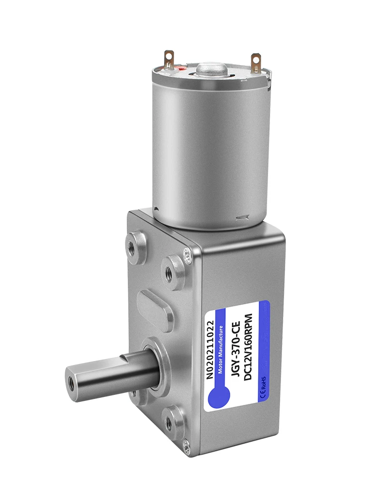 Motore Riduttore 12V Vite Senza Fine Alta Coppia 6RPM Reversibile Doppio Albero CCW CW Per Automazione - Foto 3