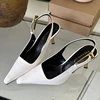2025 Women Shoes Pumps Sandals Spring Fashion Pointed Toe Slingbacks Female Footwear Summer Ladies Shallow Shoes High Heels 2