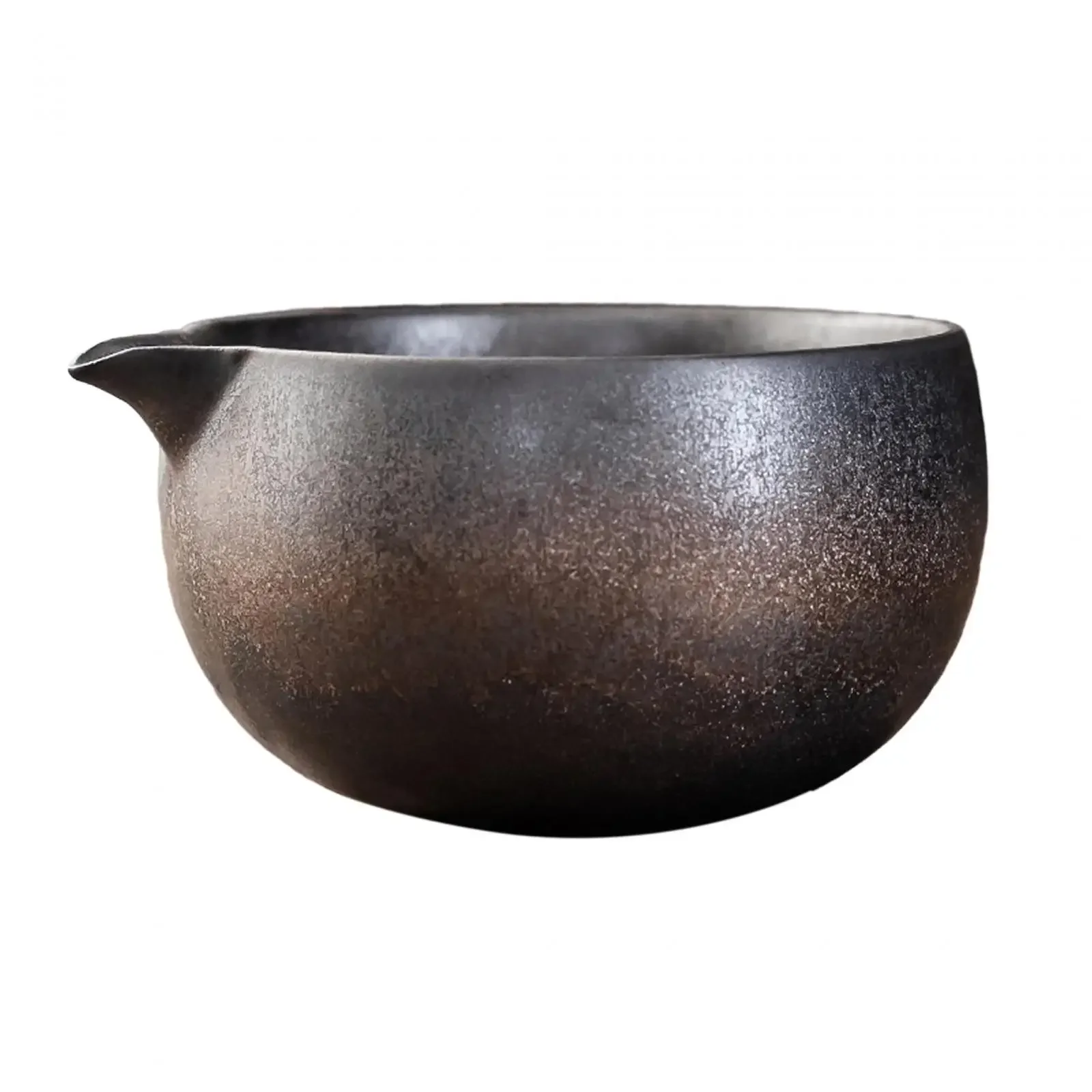 Artisanal Tea Bowl with Pouring Spout, Japanese Tea Ceremony Chawan 600ml