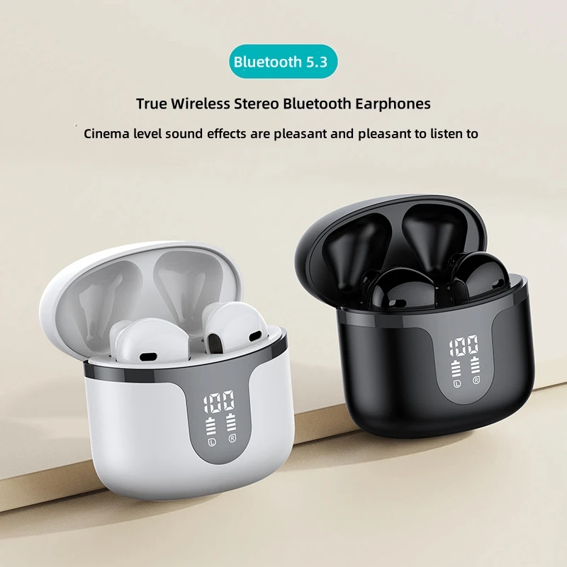XIAOMI Wireless Earphones Bluetooth Headphone High Sound Headset for IPhone Led Display Sport Game Music In Ear Earbuds With Mic