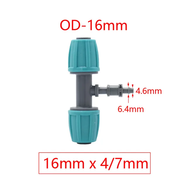 16 Mm 1/2 "Kerti Öntözőcsövek Csatlakozójának Elosztó Öntöző Tömlő Könyök Póló Csatlakoztatása Mezőgazdasági Csepegtető Öntözés Pe ​​Csőízületek - Image 6