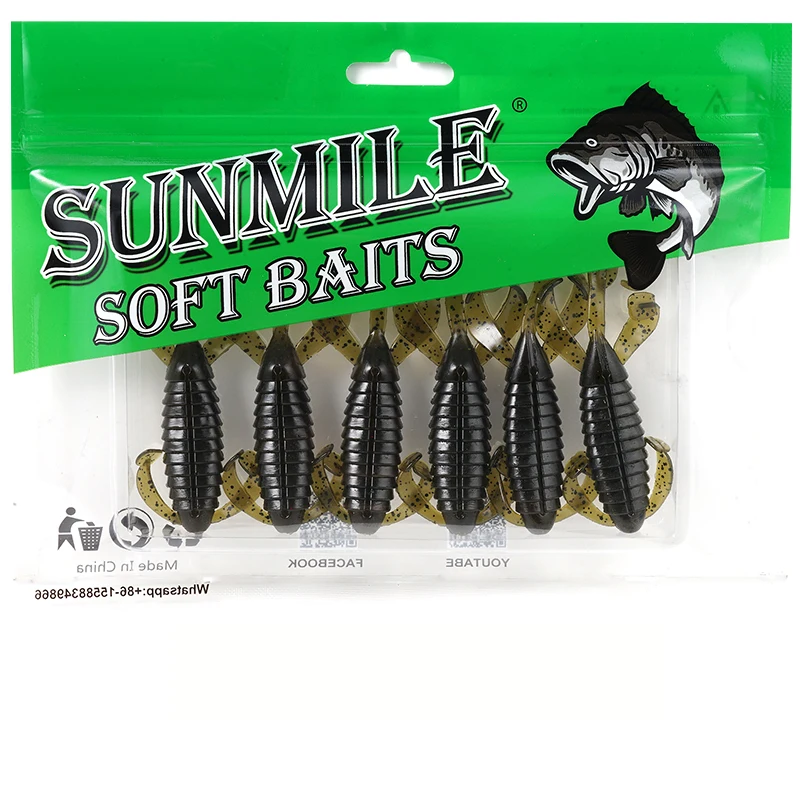 SUNMILE 6pieces Fishing Lures Crayfish Shrimp 7.5cm/3.5g Soft Baits  Creature Baits Iscas Artifical bait Bass Perch Fishing Baits - AliExpress