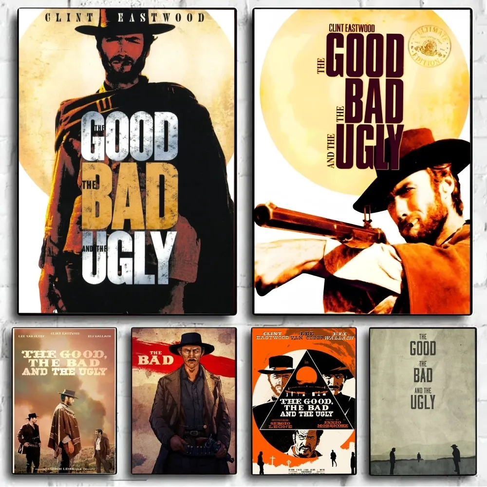 

The Good, The Bad And The Ugly Movie Poster DIY Poster Kraft Paper Vintage Art Painting Study Stickers Big Szie Wall Painting
