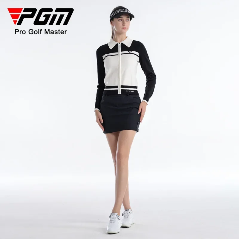 PGM Golf Clothing Women's Long Sleeve Sweater Autumn And Winter Warm Women's Clothing College Style Sports Ball