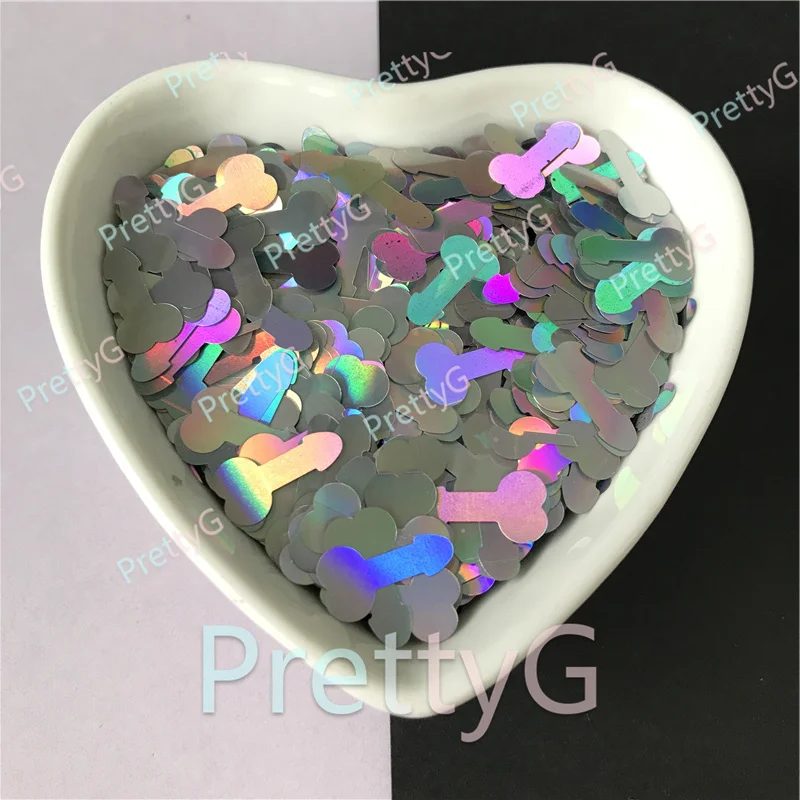 Penis Dicks Shape Holographic Glitter for Resin DIY Making Body Art Craft Makeup Decoration Accessories