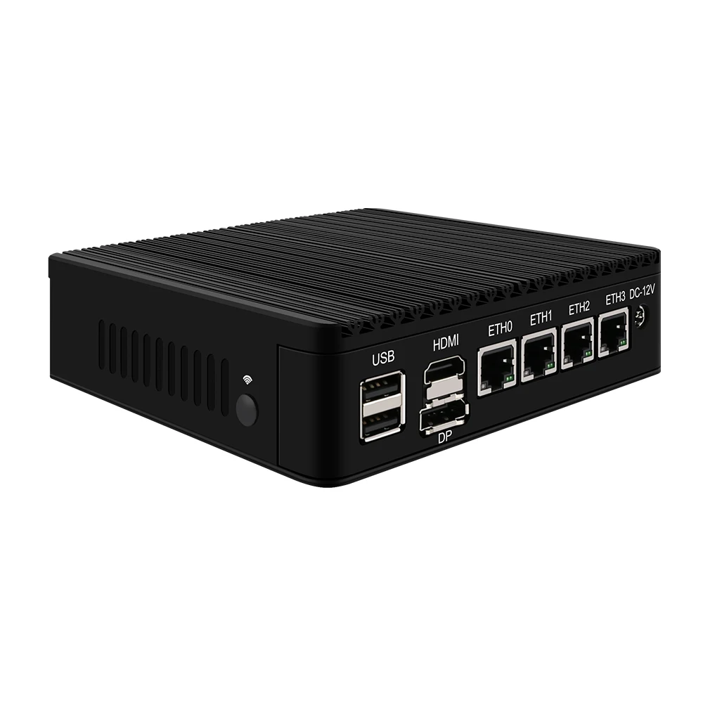 Fanless Mini PC 4 Intel i226-V 2.5Gb LAN N6005 N5105 2*NVMe TPM2.0 Switch Soft Router VPN Server ESXI Rugged Firewall Appliance 3