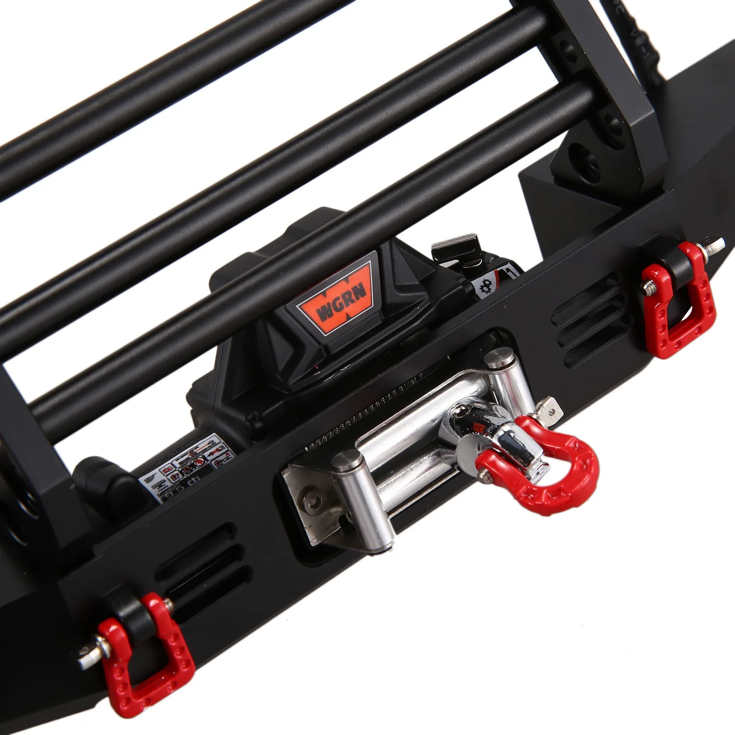 A23G 메탈 프론트 범퍼 (윈치 리모컨 시스템 포함) 1/10 RC 크롤러 트랙사스 TRX4 Axial SCX10 & SCX10 II 90046용