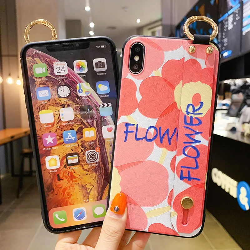 Tulip Flower Wrist Strap Phone Holder Cover