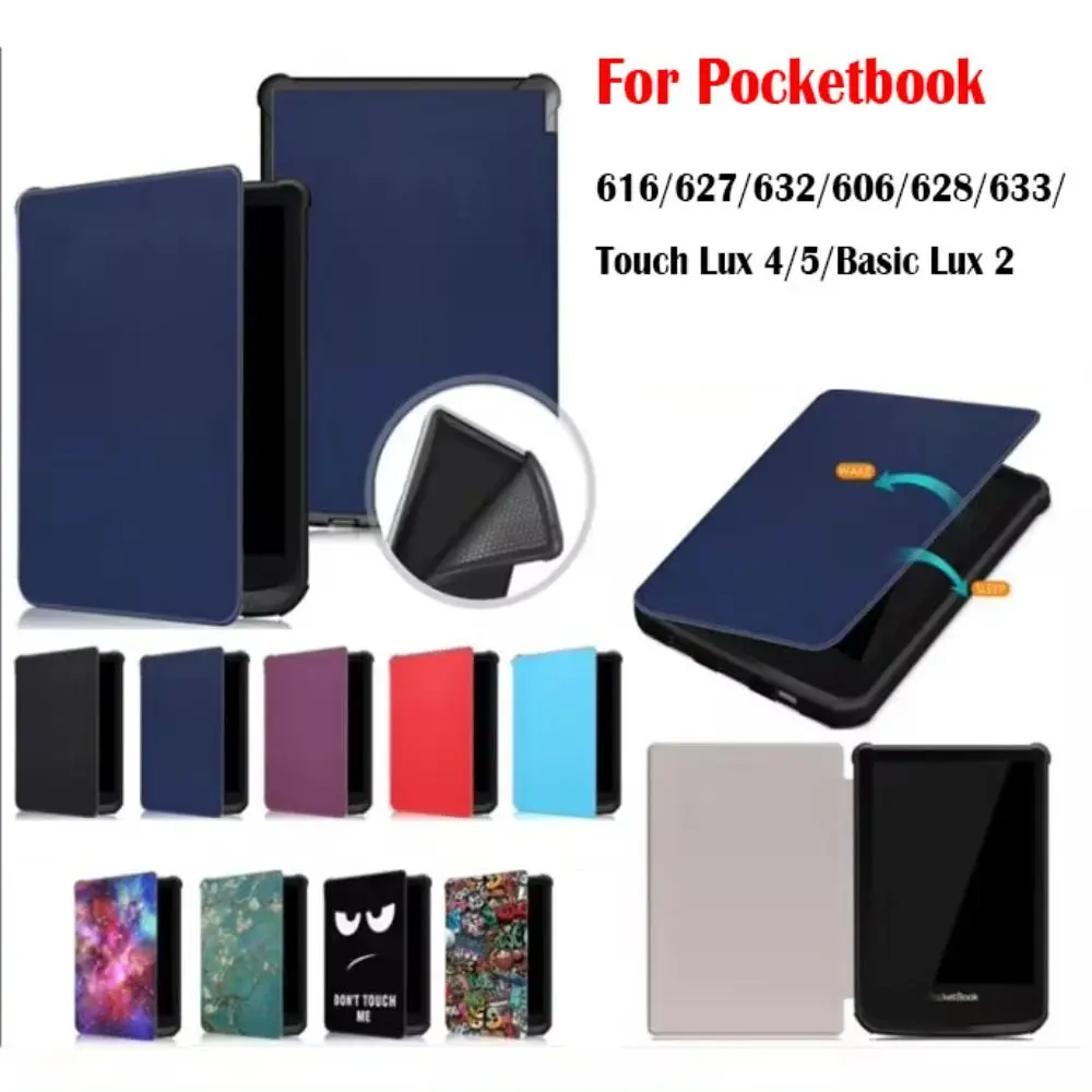 TPU Soft Slim Magnetic Cover Case Pocketbook 616 627 632 606 628 633 Colour Funda Cover PocketBook Touch Lux 4 5 Basic Lux2 Case