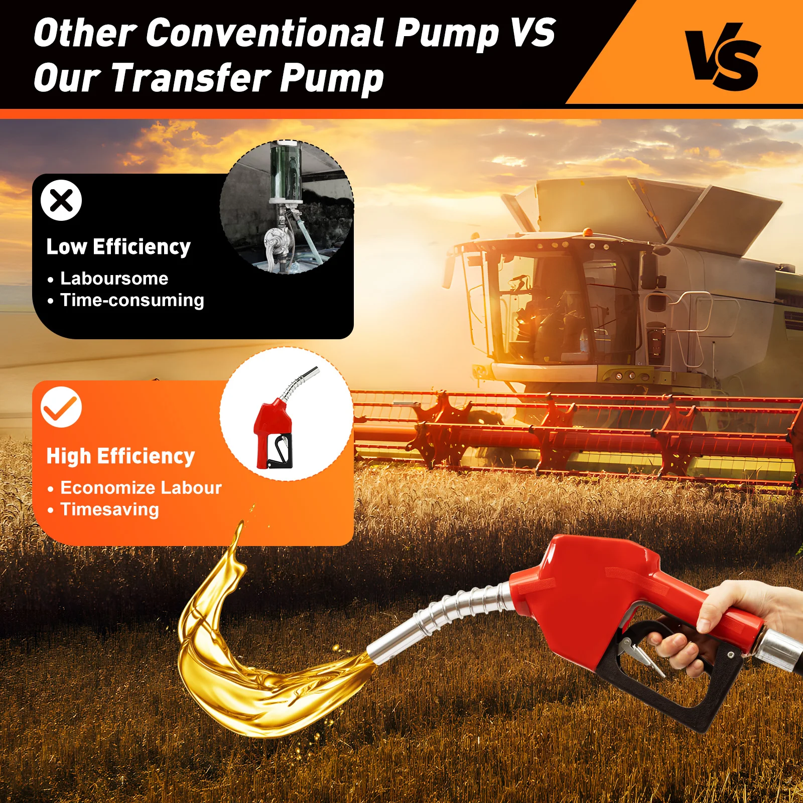 Diesel Pump Heating Oil Pump Self-priming 230 V 550 W 60 l/min Digital  Counter Nozzle Hoses : : Automotive