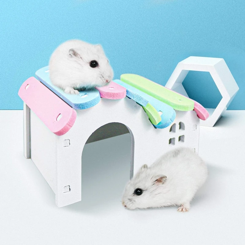 รูปสินค้า บ้านไม้แฮมสเตอร์ ที่พักแสนสบายสำหรับสัตว์เลี้ยง