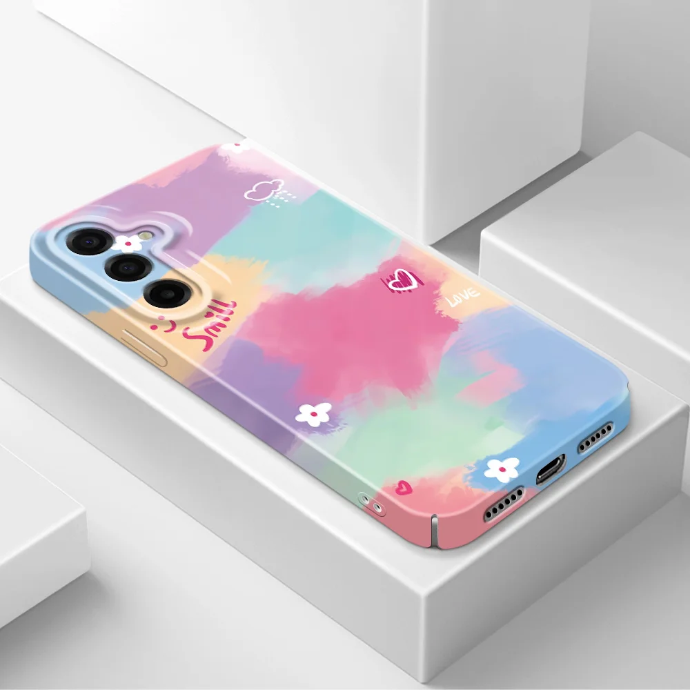 Rainbow Flower Design Phone Case - Vibrant Protective Hard Cover