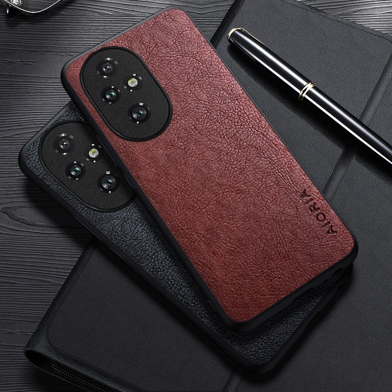 Luxury Leather Business Cover for Honor 200 Pro - Sleek and Sophisticated Design