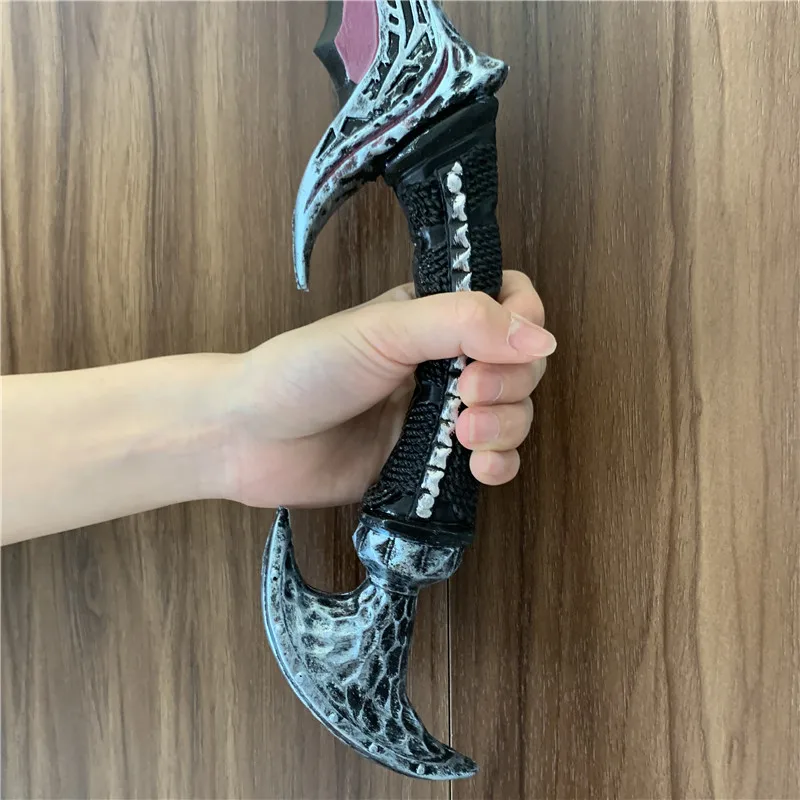 Halloween Cosplay Anti Mage Scythe of Vyse Elf Weapon 1:1 Beast Sickle Movie Game Anime Cos Role Play Gift Safety PU 50cm 4