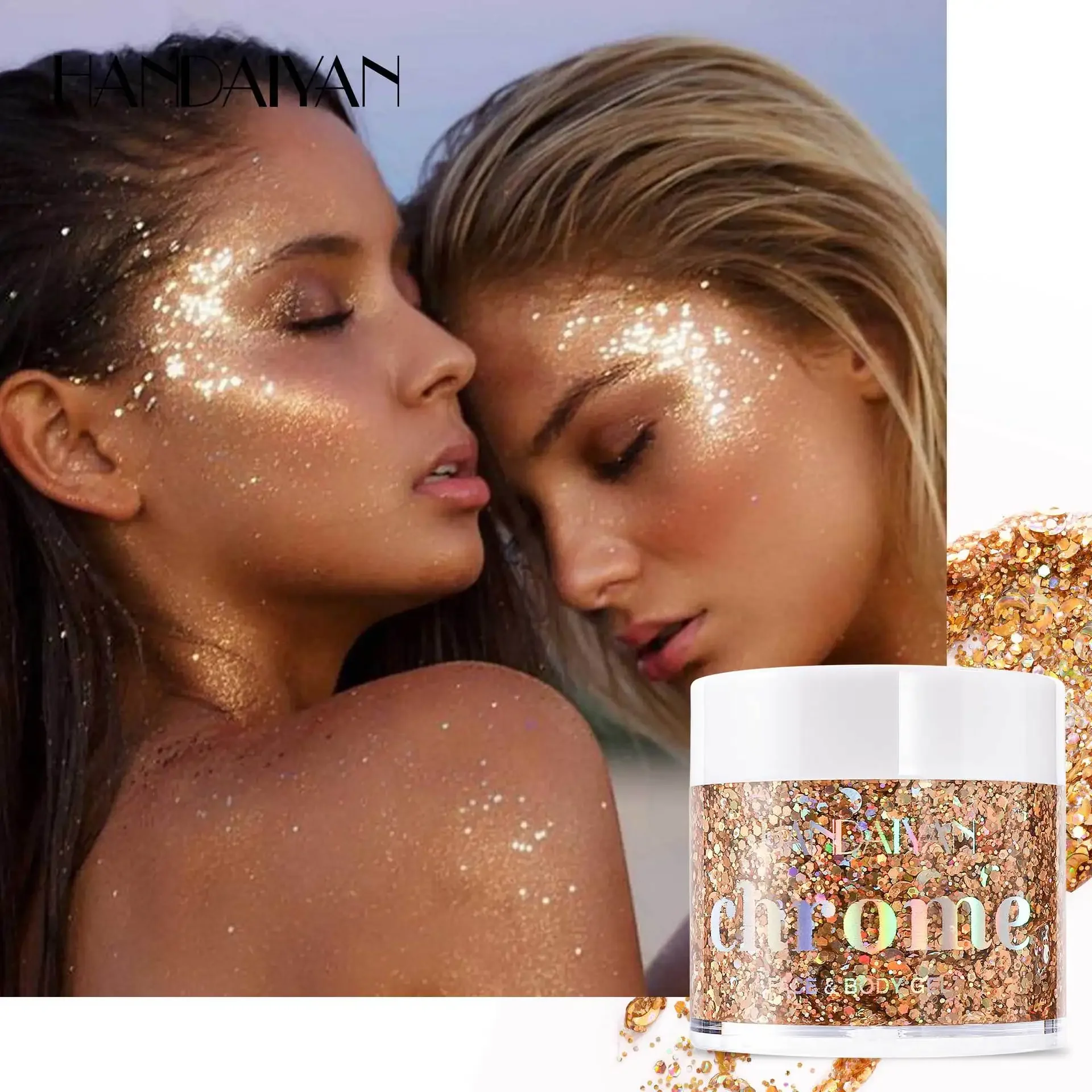 Sequins Glitter Gel Fine Shimmer Gel Liquid Blue White Eyeshadow Pearl Gloss Nail Hair Body Face Multifunction Makeup Decoration 5