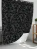4pcs Waterproof Durable Baroque Style Background Multipurpose Decorative Shower Curtain With 12 Hooks, For All Scenarios 4