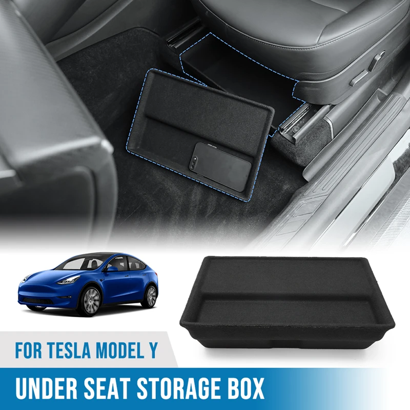 For Tesla Model Y 2022 2021 2020 Under Seat Storage Box High Capacity  Organizer Tray Case Drawer Holder Car Interior Accessories - Stowing  Tidying - AliExpress