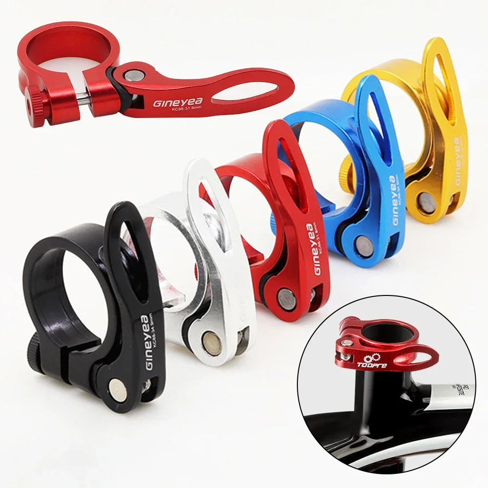 28.6/31.8/34.9MM Alloy Bike Seat Post Clamp Quick Release Mountain MTB BMX Road Bicycle Universal Saddle Seatpost Clamp Ring
