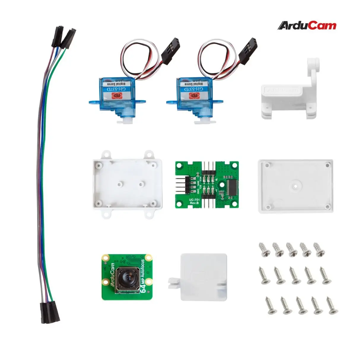 

Камера Arducam 64MP и комплект для панорамирования и наклона для Raspberry Pi