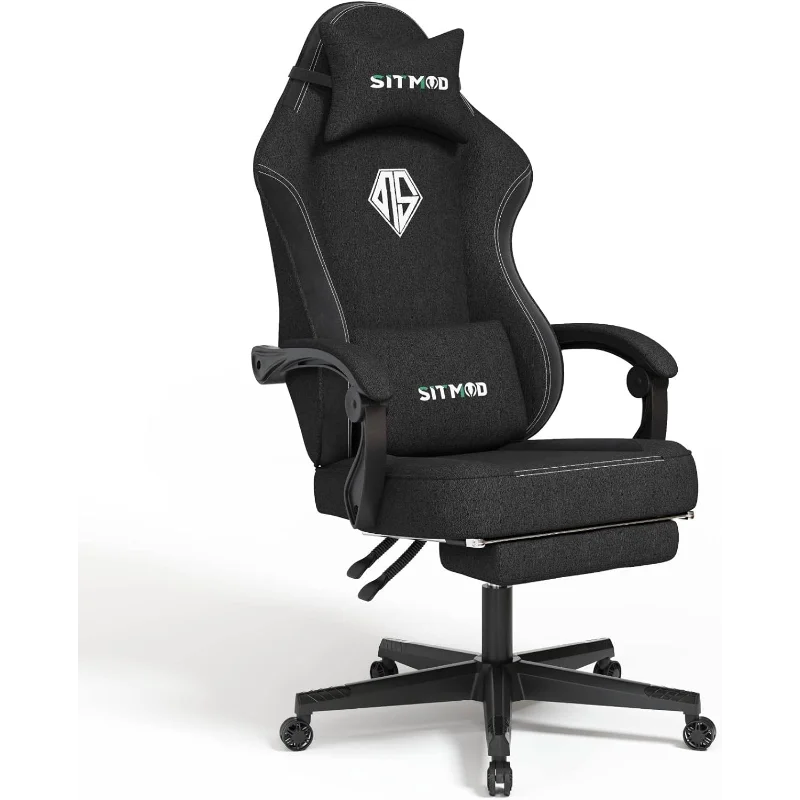 

SITMOD Gaming Chairs for Adults with Footrest-PC Computer Ergonomic Video Game Chair-Backrest and Seat Height Adjustable Swivel