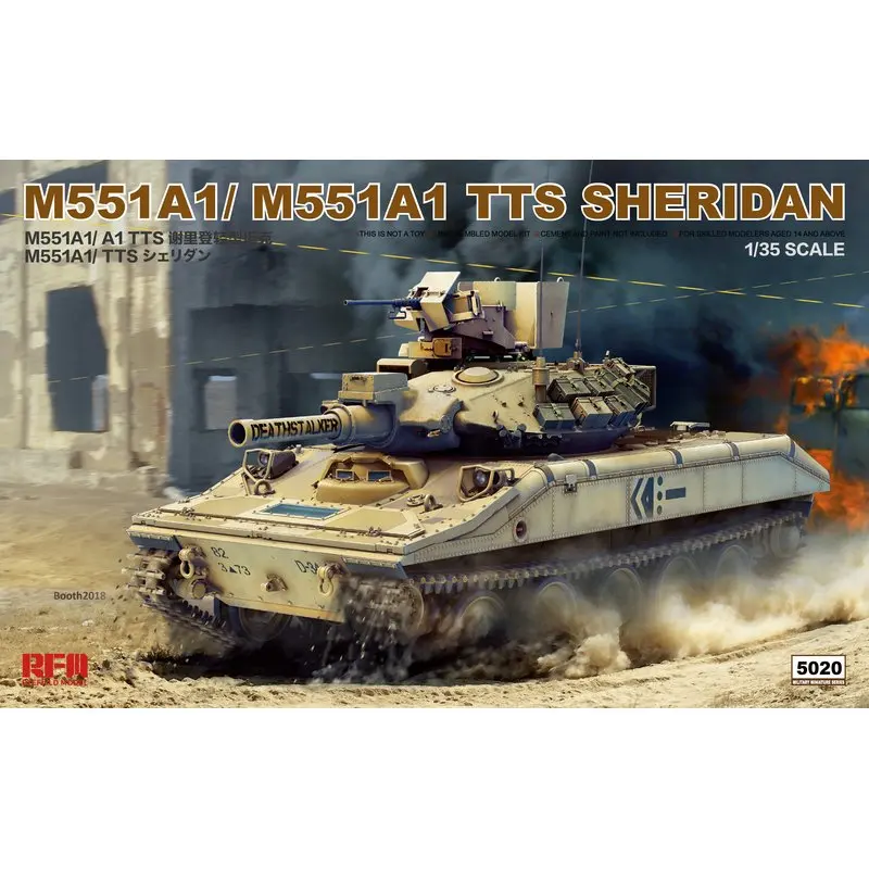 Rye Field Modello Rfm Rm-5020 1/35 M551A1/A1 Tts Kit Modello In Scala Sheridan
