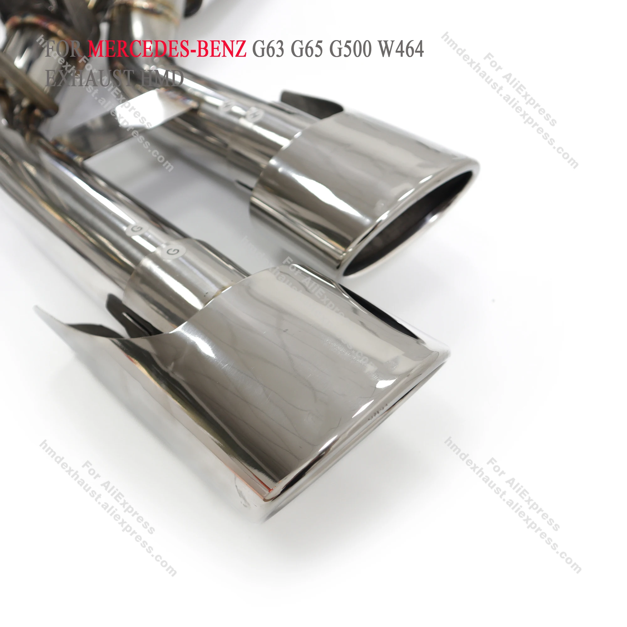 The HMD stainless steel exhaust system Catback is suitable for Mercedes-Benz G500 G63 G65 W463 automotive valve silencer valves