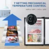 2.1 Cu.ft Compact Upright Freezer with Reversible Single Door,Removable Shelves Mini Freezer with Adjustable Thermostat 4