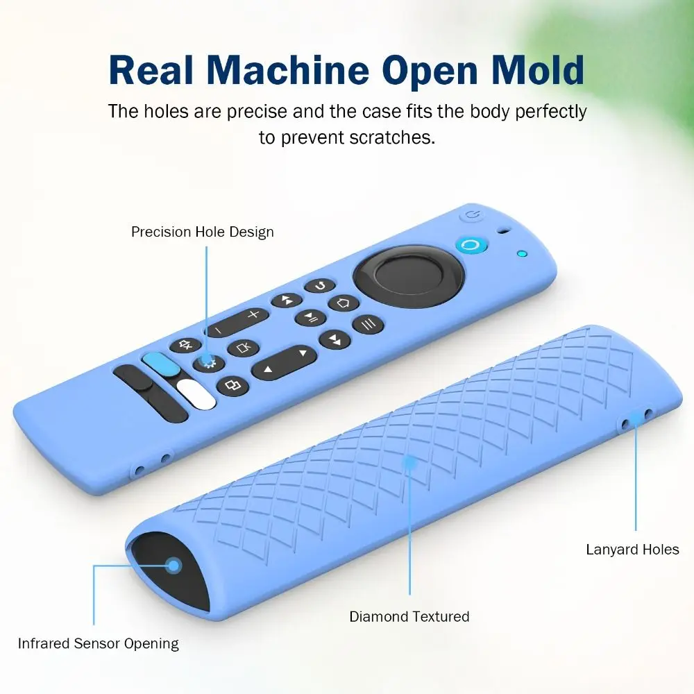 Shookproof Remote Control Case Durable with Lanyard Waterproof Case Dirt-resistant Silicone for Alexa Voice Fire TV Stick 4K 2nd silicone remote case silicone remote cover silicone remote sleeve remote controller cover silicone case protector