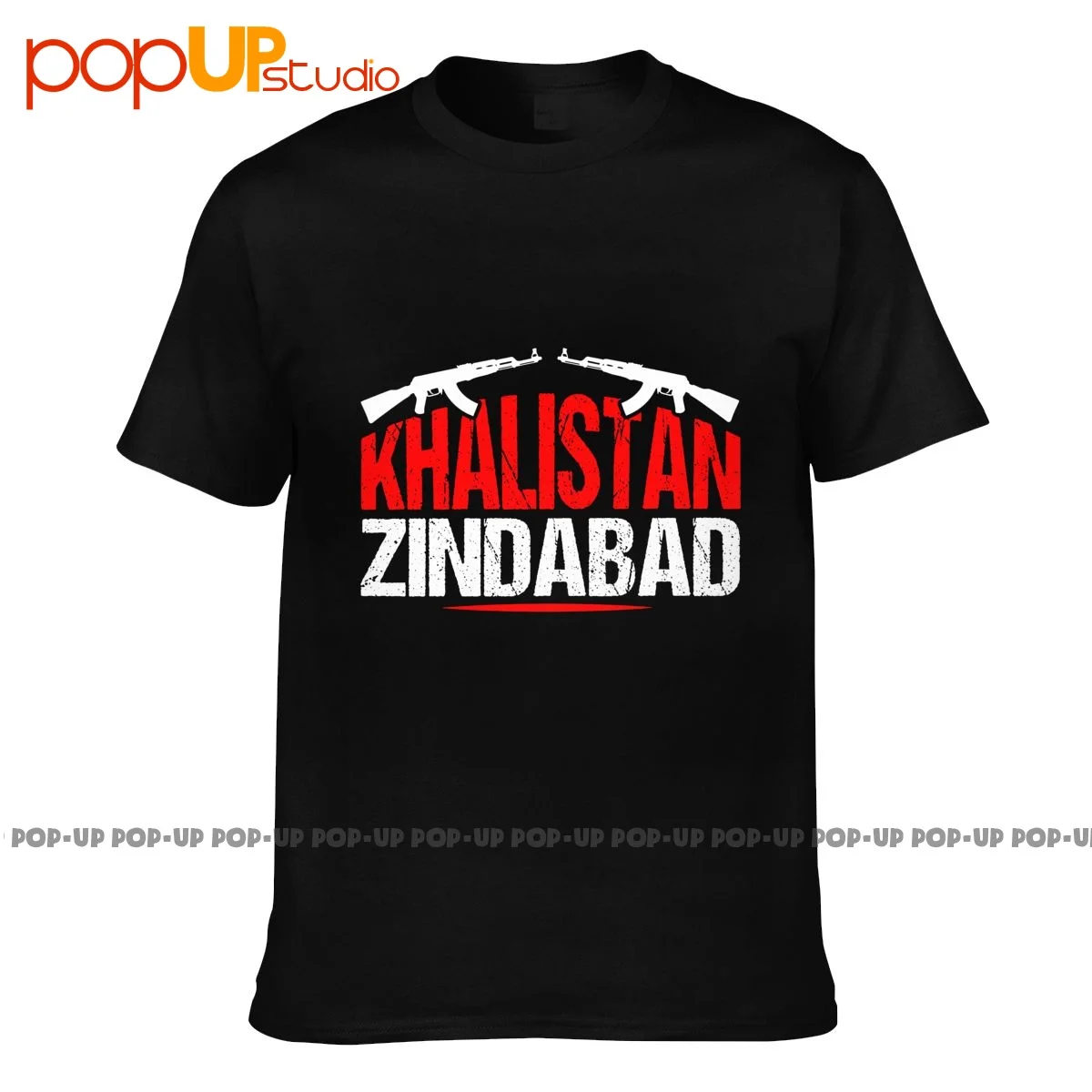 Sikh Khalistan Zindabad Singh Punjab Tshirt Tee Shirt Pop Print Fashion AllMatch