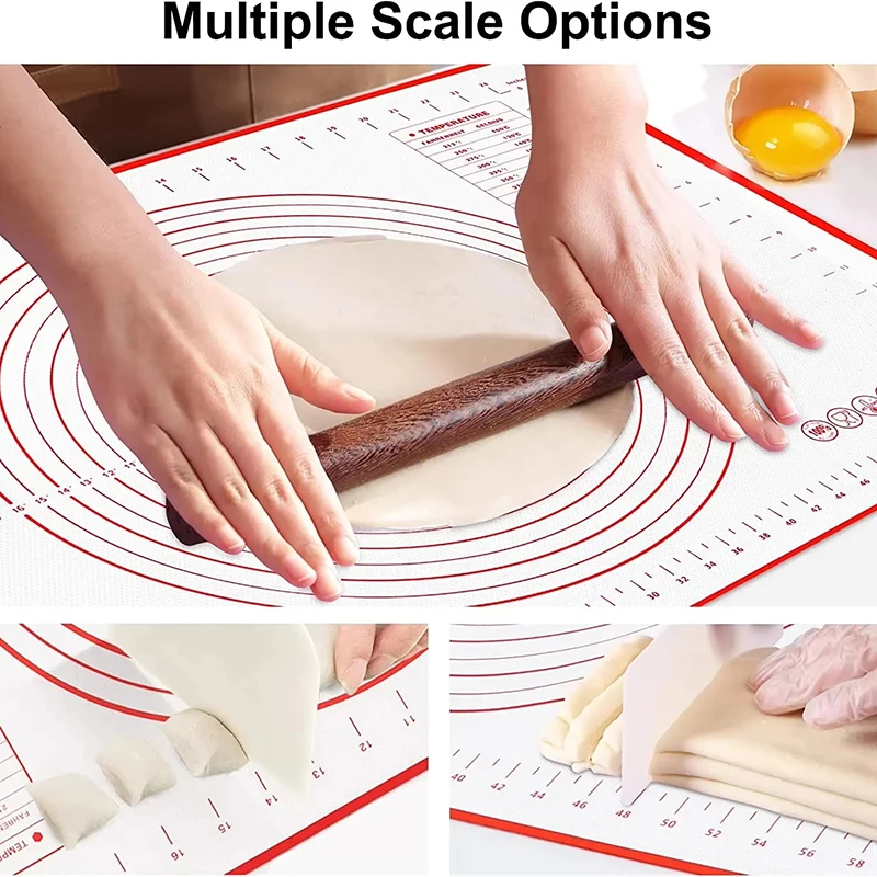 Silicone Baking Mat Kneading Pad Dough Mat Pizza Cake Dough Maker Kitchen Cooking Grill Non-Stick Gadgets Bakeware Pastry
