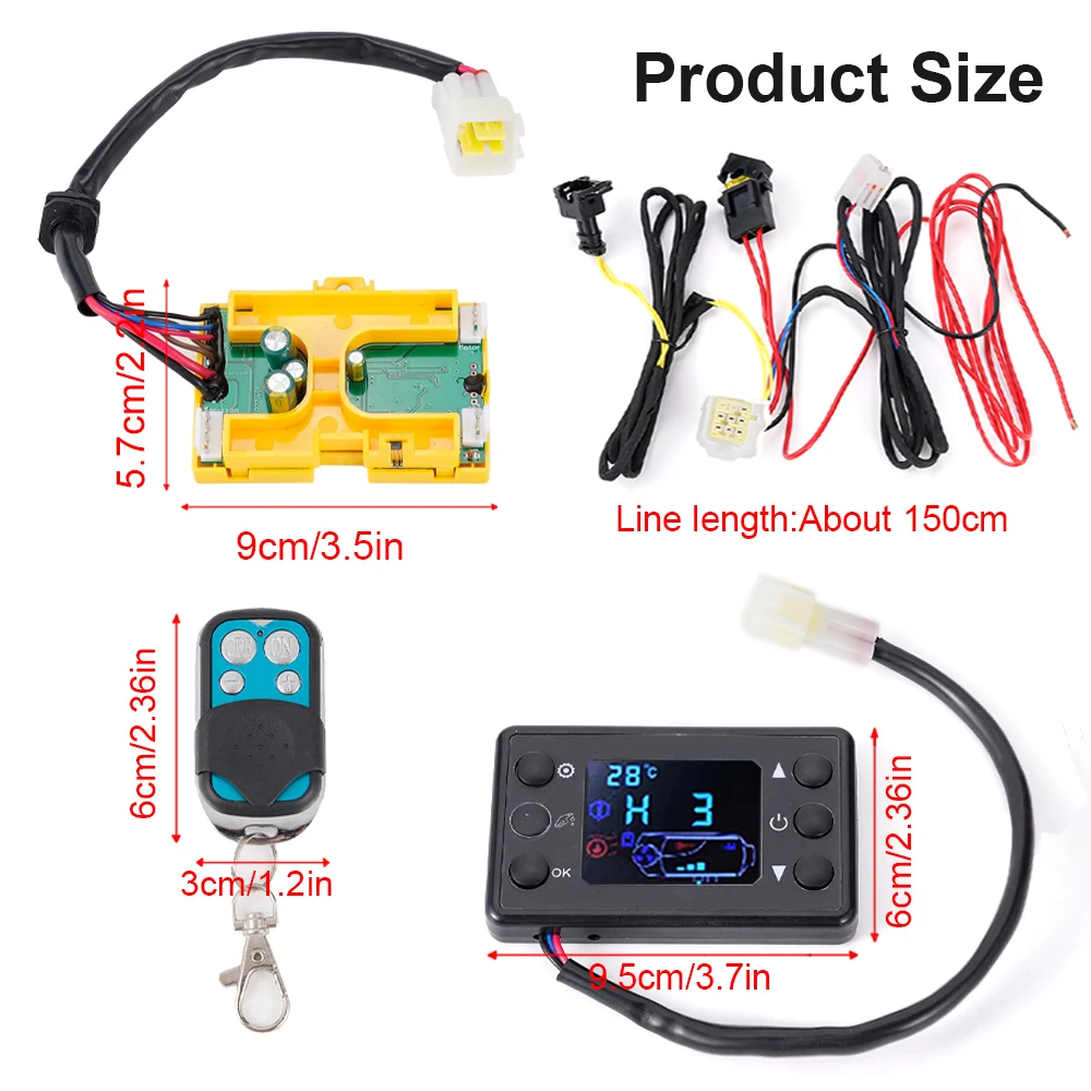 5KW Air Diesel Parking Heater Display Switch Control 6-button LCD Switch For Parking Heater Controller Board Motherboard