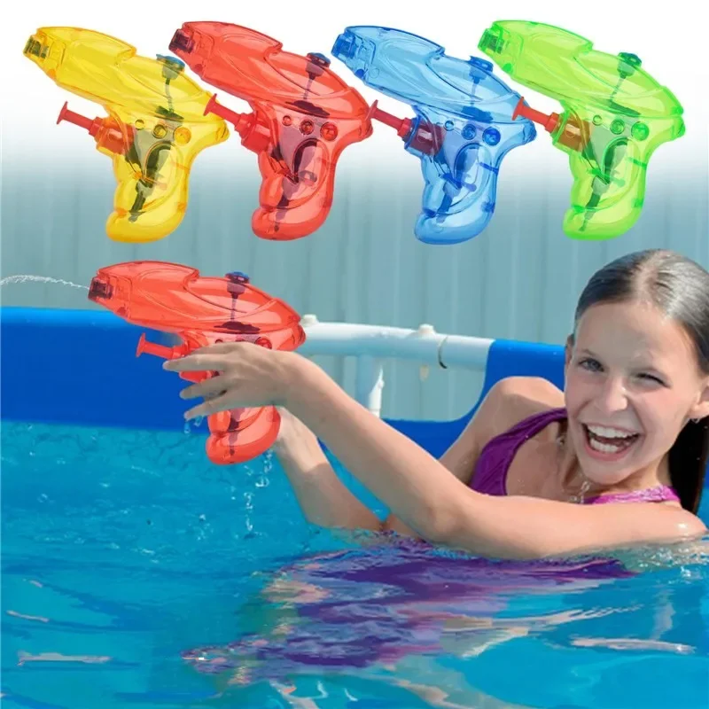 Outdoor Mini Water Gun Plastic Transparent Outdoor Beach Swimming Battle Gift Pool Game Small  Toy Gun 2023