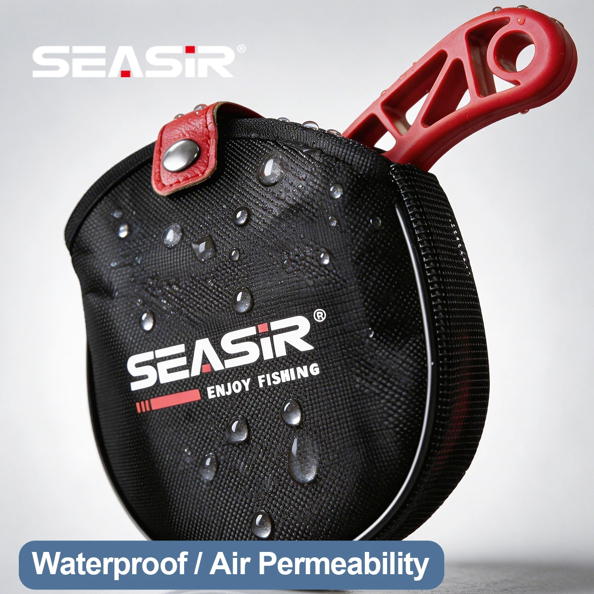 SEASIR Foldable Fishing Net with High-Elastic Steel Frame and ABS Grip, Includes Waterproof Storage Bag